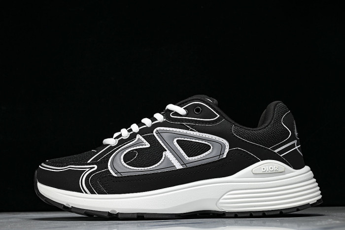 LOW-TOP THICK-SOLED SPORTS CASUAL SHOES BLACK/GREY