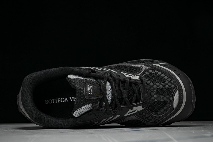 THICK-SOLED BREATHABLE MESH CASUAL SPORTS SHOES BLACK/GREY