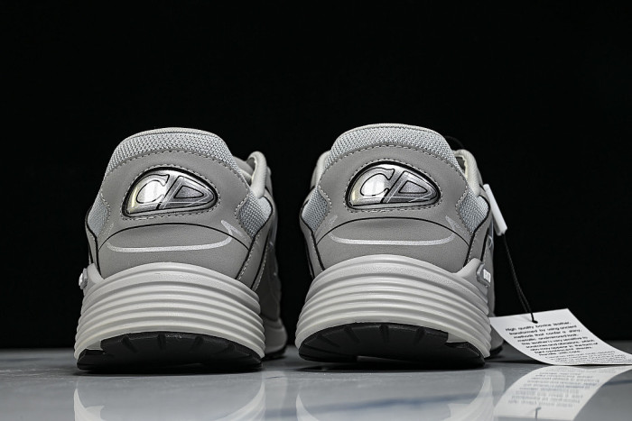 LEATHER MESH SPORTS CASUAL SHOES GREY/GREY/GREY