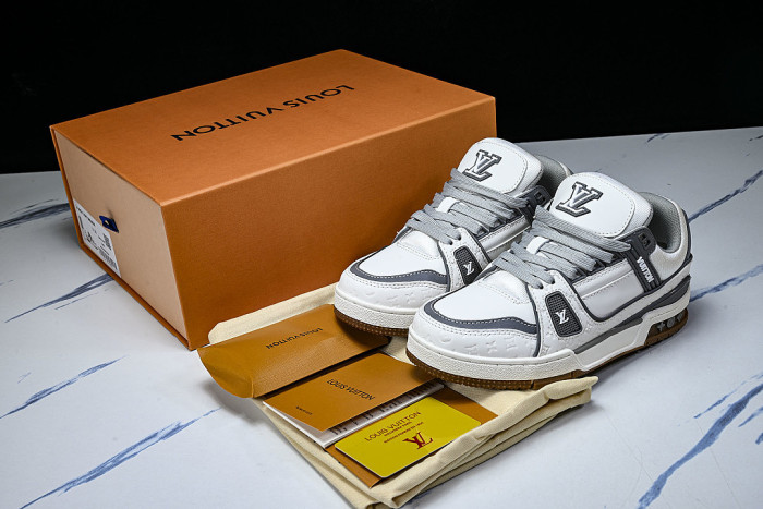 TRAINER SNEAKER LOW RETRO CASUAL SPORTS BASKETBALL SNEAKERS WHITE/GREY