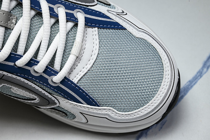 LEATHER MESH SPORTS CASUAL SHOES BLUE/GREY/WHITE/BLACK