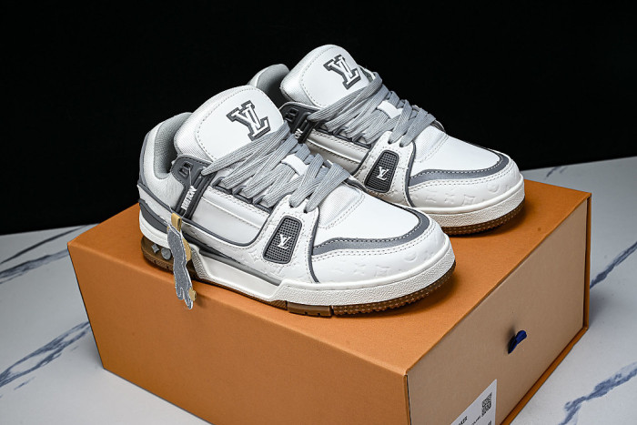 TRAINER SNEAKER LOW RETRO CASUAL SPORTS BASKETBALL SNEAKERS WHITE/GREY
