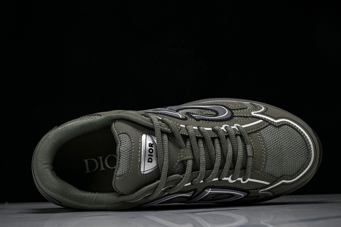 LEATHER MESH SPORTS CASUAL SHOES GREEN/GREEN/GREEN