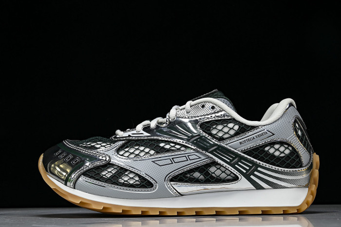 THICK-SOLED BREATHABLE MESH CASUAL SPORTS SHOES GREY/BLACK
