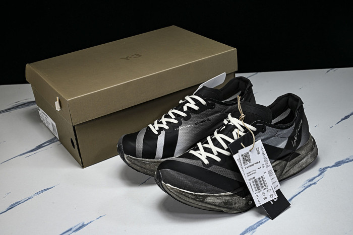 KI7128 Y-3 ADIOS PRO 4 BLACK/OFF WHITE/GREY FIVE