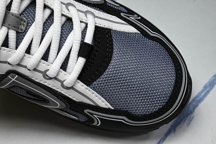 LEATHER MESH SPORTS CASUAL SHOES GREY/BLUE/BLACK 