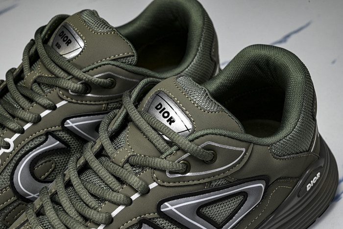 LEATHER MESH SPORTS CASUAL SHOES GREEN/GREEN/GREEN