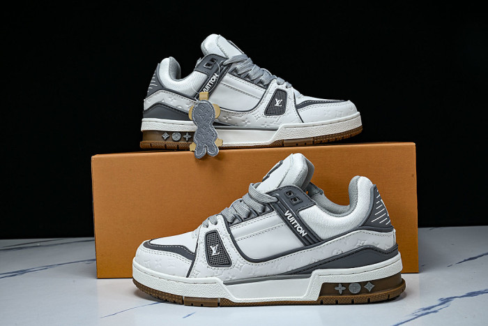 TRAINER SNEAKER LOW RETRO CASUAL SPORTS BASKETBALL SNEAKERS WHITE/GREY