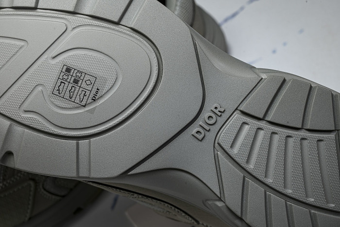 LEATHER MESH SPORTS CASUAL SHOES GREY/GREY/GREY