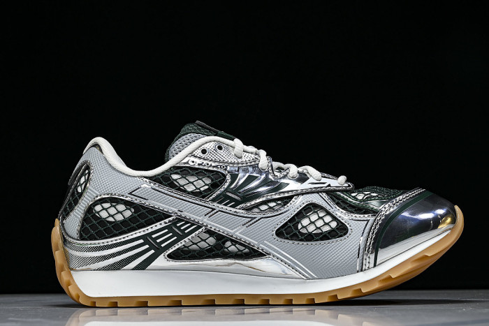 THICK-SOLED BREATHABLE MESH CASUAL SPORTS SHOES GREY/BLACK