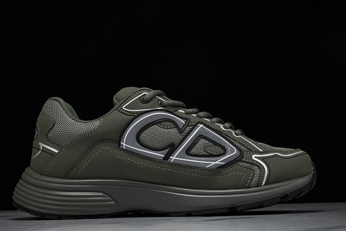 LEATHER MESH SPORTS CASUAL SHOES GREEN/GREEN/GREEN