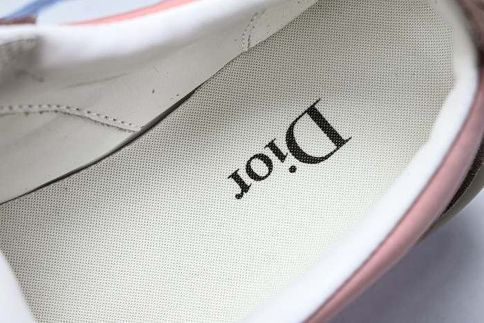 NUBUCK COWHIDE SPORTS SHOES PINK/GREY/GREEN