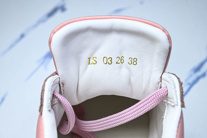 NUBUCK COWHIDE SPORTS SHOES PINK/GREY/GREEN