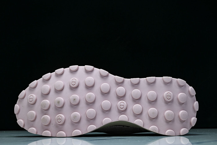 NUBUCK COWHIDE SPORTS SHOES PINK/GREY/GREEN