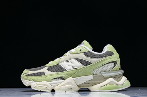 U906028L RETRO CASUAL SPORTS RUNNING SHOES BEIGE/GREEN/GREY