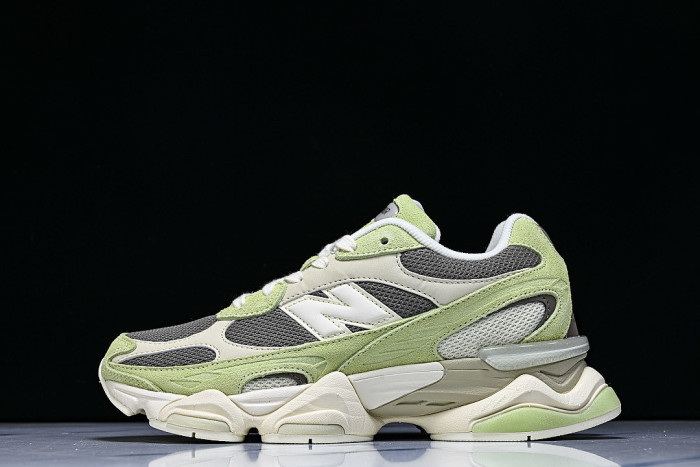 U906028L RETRO CASUAL SPORTS RUNNING SHOES BEIGE/GREEN/GREY
