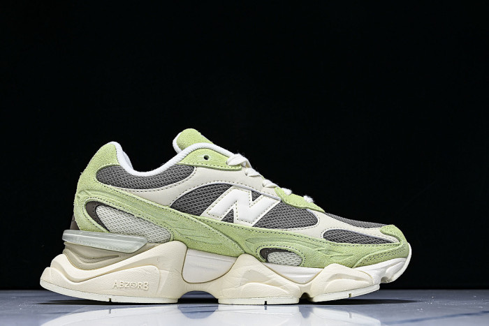U906028L RETRO CASUAL SPORTS RUNNING SHOES BEIGE/GREEN/GREY
