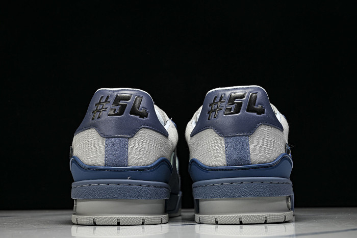 LOW-TOP CASUAL SPORTS SNEAKERS BLUE/GREY/BLACK