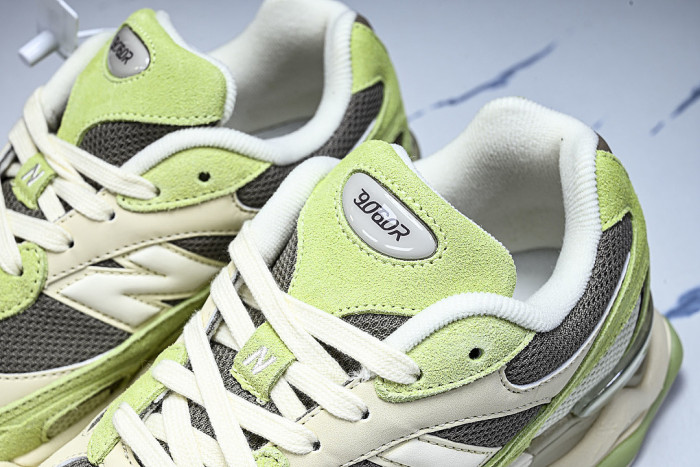 U906028L RETRO CASUAL SPORTS RUNNING SHOES BEIGE/GREEN/GREY
