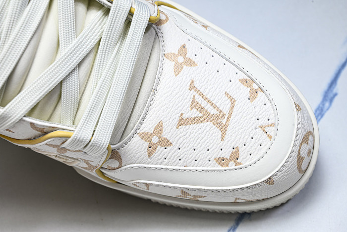 MAN TRAINER LACE UP SPORTS CASUAL SNEAKERS WHITE/PURE WHITE