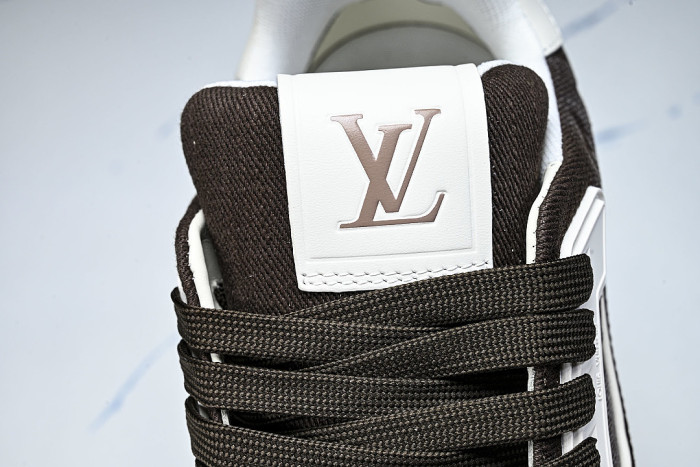 LOW-TOP CASUAL SPORTS SNEAKERS BROWN/WHITE/BROWN