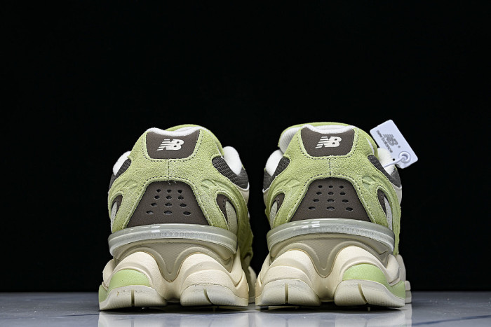 U906028L RETRO CASUAL SPORTS RUNNING SHOES BEIGE/GREEN/GREY