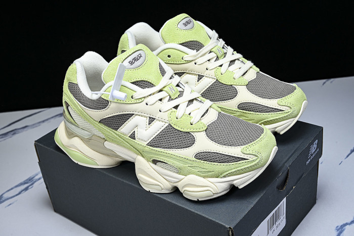U906028L RETRO CASUAL SPORTS RUNNING SHOES BEIGE/GREEN/GREY
