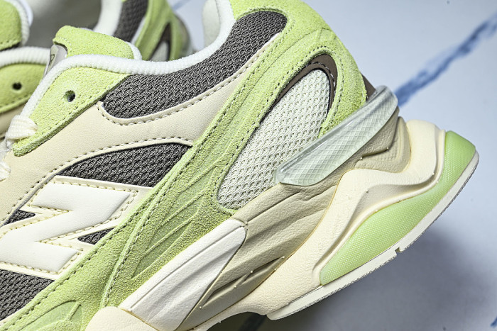 U906028L RETRO CASUAL SPORTS RUNNING SHOES BEIGE/GREEN/GREY