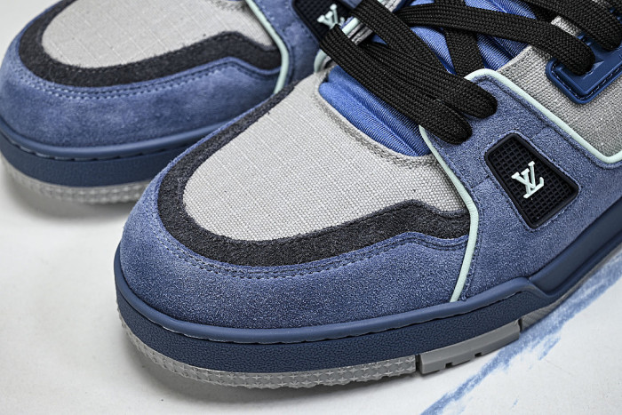 LOW-TOP CASUAL SPORTS SNEAKERS BLUE/GREY/BLACK