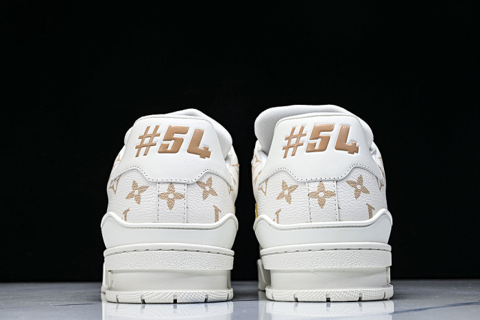MAN TRAINER LACE UP SPORTS CASUAL SNEAKERS WHITE/PURE WHITE