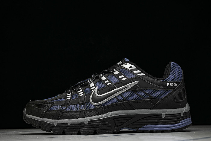 IO0296-491 P-6000 RETRO LOW-TOP CASUAL SHOES DIFFUSED BLUE/COOL GREY/METALLIC SILVER/BLACK