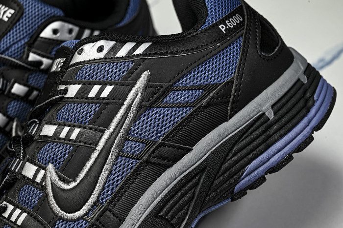 IO0296-491 P-6000 RETRO LOW-TOP CASUAL SHOES DIFFUSED BLUE/COOL GREY/METALLIC SILVER/BLACK