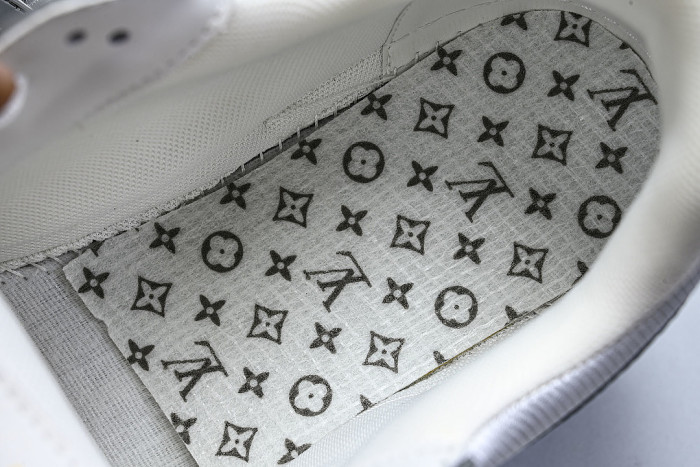 TRAINER LEATHER SPORTS SHOES WHITE/GREY