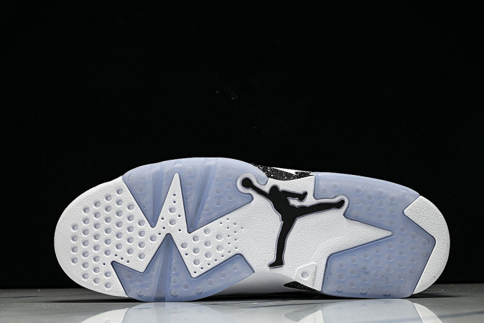 CT8529-108 AIR JORDAN AJ 6 MEN'S BASKETBALL SHOES FOR CELEBRITIES WHITE/BLACK
