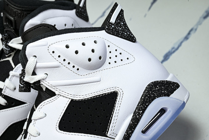 CT8529-108 AIR JORDAN AJ 6 MEN'S BASKETBALL SHOES FOR CELEBRITIES WHITE/BLACK