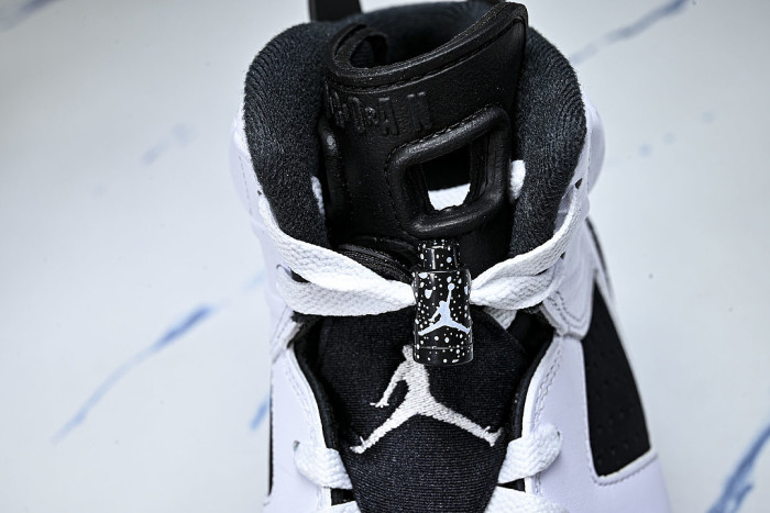 CT8529-108 AIR JORDAN AJ 6 MEN'S BASKETBALL SHOES FOR CELEBRITIES WHITE/BLACK