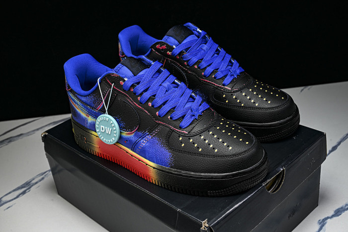 IB6834-001 AIR FORCE 1 LOW RETRO BLACK/RACER BLUE