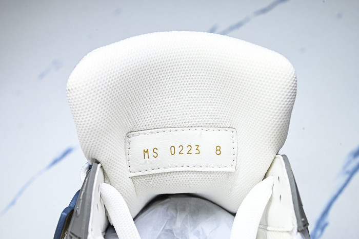 TRAINER LEATHER SPORTS SHOES WHITE/GREY