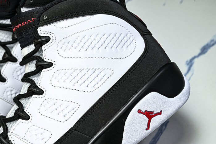 IX6179-100 AIR JORDAN 9 OG AJ9 MEN'S BASKETBALL SHOES FOR CELEBRITIES WHITE/BLACK