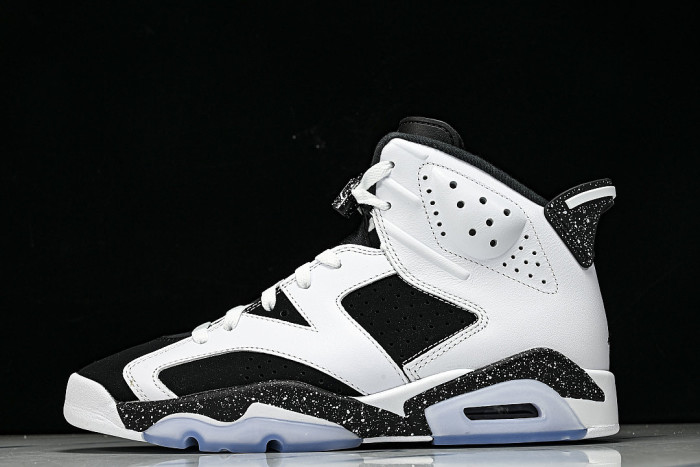 CT8529-108 AIR JORDAN AJ 6 MEN'S BASKETBALL SHOES FOR CELEBRITIES WHITE/BLACK