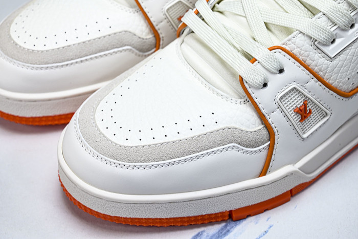 AKRBK MEN'S TRAINER SPORTY LACE UP CASUAL LOW TOP SNEAKERS ORANGE/WHITE