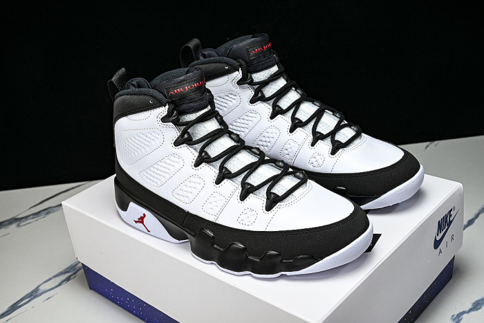 IX6179-100 AIR JORDAN 9 OG AJ9 MEN'S BASKETBALL SHOES FOR CELEBRITIES WHITE/BLACK