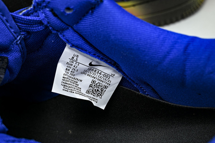 IB6834-001 AIR FORCE 1 LOW RETRO BLACK/RACER BLUE