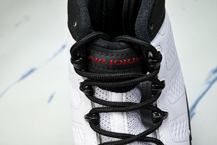 IX6179-100 JORDAN 9 RETRO WHITE/TRUE RED/BLACK