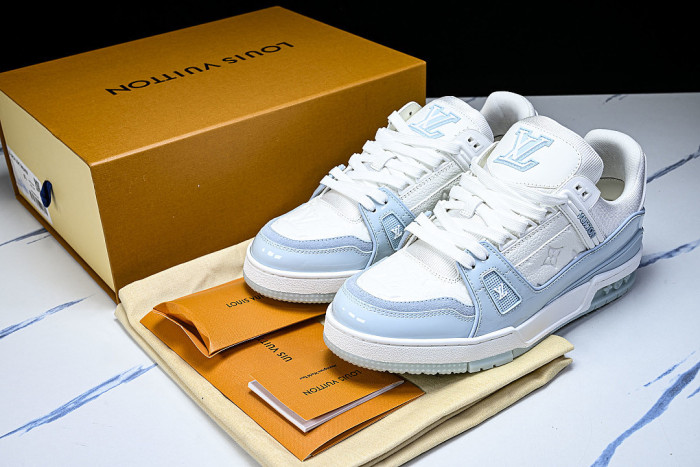 TRAINER SPORTY CASUAL SHOES WHITE/BLUE