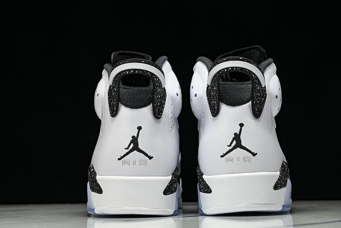CT8529-108 AIR JORDAN AJ 6 MEN'S BASKETBALL SHOES FOR CELEBRITIES WHITE/BLACK