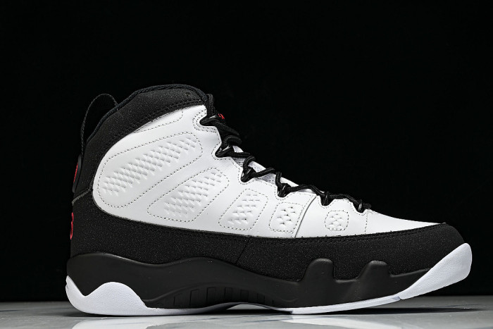 IX6179-100 JORDAN 9 RETRO WHITE/TRUE RED/BLACK