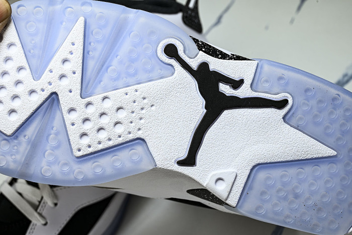 CT8529-108 AIR JORDAN AJ 6 MEN'S BASKETBALL SHOES FOR CELEBRITIES WHITE/BLACK