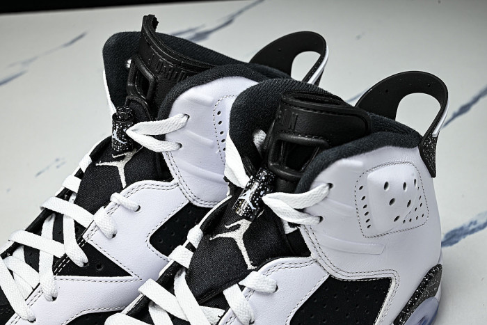 CT8529-108 AIR JORDAN AJ 6 MEN'S BASKETBALL SHOES FOR CELEBRITIES WHITE/BLACK
