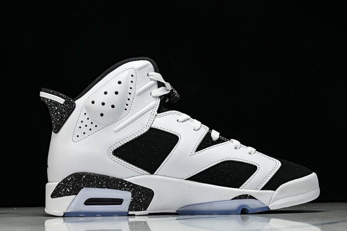 CT8529-108 AIR JORDAN AJ 6 MEN'S BASKETBALL SHOES FOR CELEBRITIES WHITE/BLACK